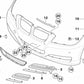 Rejilla abierta derecha para BMW Serie 3 E90N, E91N (OEM 51117198908). Original BMW.