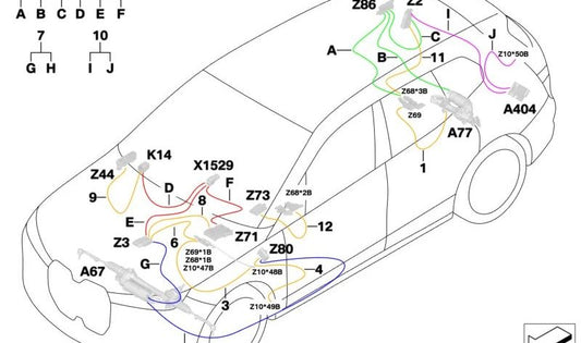 Línea de suministro para BMW i I20 (OEM 61115A3BEA6). Original BMW.