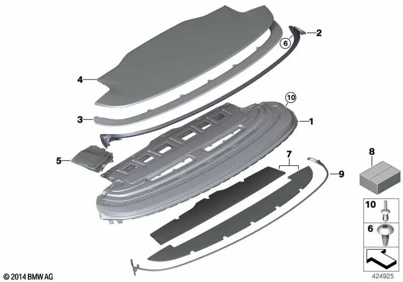 Roof Lid Seal for BMW F33, F83 (OEM 51767295228). Original BMW.