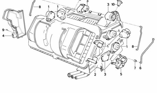 Biela de conexión calefacción OEM 64111374381 para BMW E34, E32, E31. Original BMW.