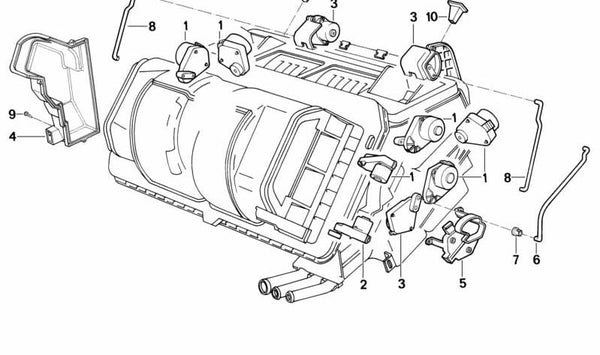 Biela de conexión calefacción OEM 64111374381 para BMW E34, E32, E31. Original BMW.