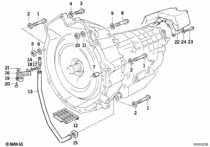 Varilla de aceite para BMW E34, E32 (OEM 24111216900). Original BMW