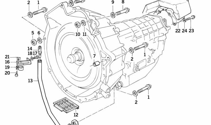 Tubo de llenado de aceite para BMW Serie 8 E31 (OEM 24111218391). Original BMW