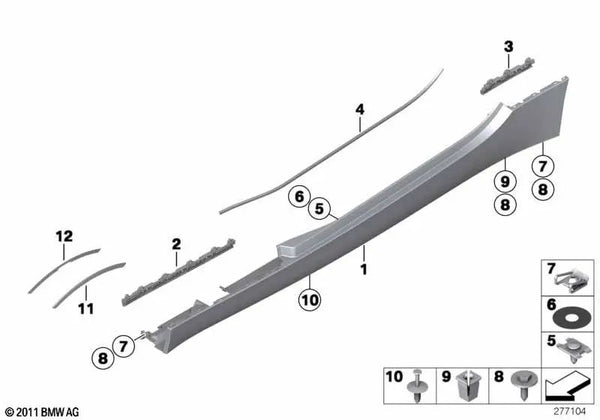 Folie de protección de pintura para BMW Serie 5 F11, Z4 E89 (OEM 51777247902). Original BMW.