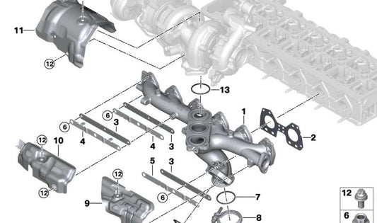 Placa de refuerzo para BMW Serie 5 F10, F11, G30, G31, Serie 7 F01N, G11, G12, X5 E70N, F15, G05, X6 E71, F16, G06, X7 G07 (OEM 11628517272). Original BMW