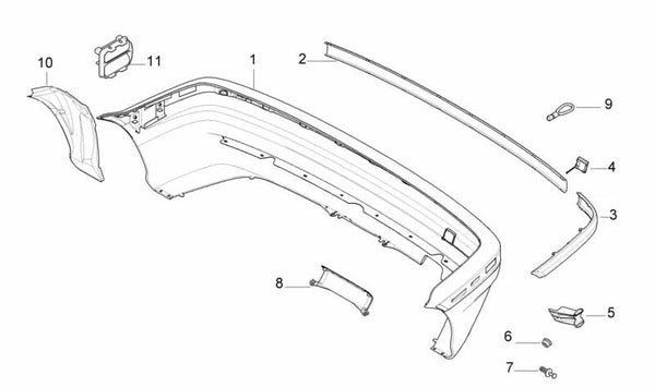 Soporte izquierdo para BMW E36 (OEM 51128146095). Original BMW