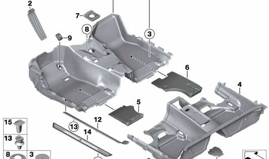 Entrée Embellient M OEM 51478073609 pour la série BMW 2 (F87 M2). BMW d'origine