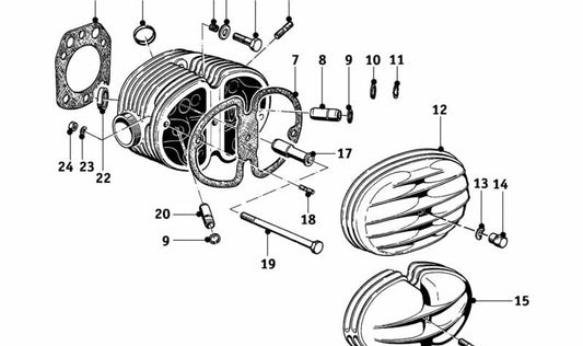 Junta de tapa de motor OEM 11120023152 para BMW (E46, E39, E38, E53, E36, Z3, E30, E34, E32). Original BMW.