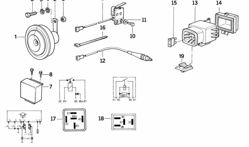 Tapa del Portafusibles para BMW E30, E31 (OEM 61131382197). Original BMW.