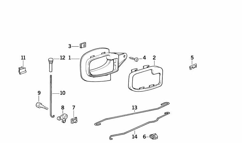 Botón de Bloqueo para BMW Serie 3 E36 (OEM 51212491200). Original BMW