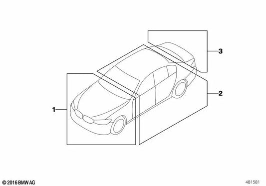 Cartel Informativo de la Presión de los Neumáticos para BMW Serie 3 G20 (OEM 71245A2B0F9). Original BMW