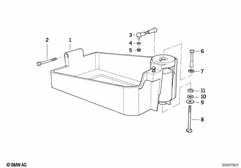 Amortiguador de vibraciones para BMW Serie 3 E36 (OEM 51718169054). Original BMW.