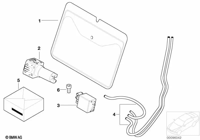 Juego de Fijación de Cables para BMW E60, E60N, E61, E61N, E65, E66, E70, E70N, E71, E72 (OEM 61117070505). Original BMW.