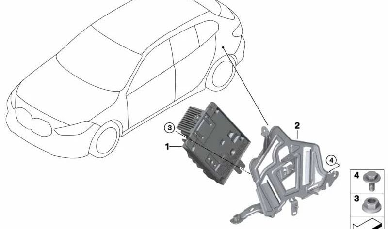 Unterstützung für RAM/Verstärker/ASD OEM 65158794936 für BMW F40, F44. Original BMW