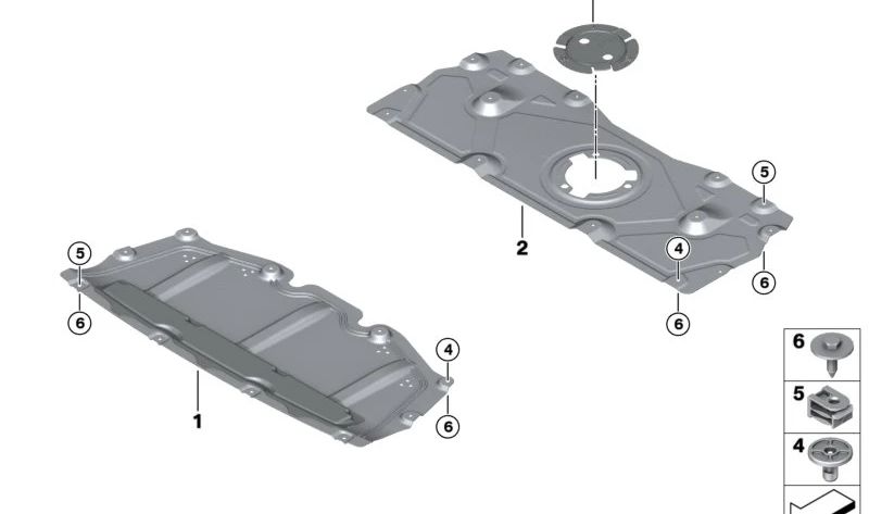 Cubierta trasera del compartimento del motor OEM 51757428177 para BMW G42, G20, G21, G28, G22, G23, G26. Original BMW.