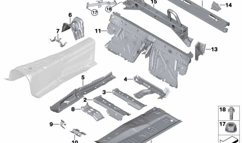 OEM 41127473528 Sistema di protezione anti -Live per BMW Z4 (G29). BMW originale