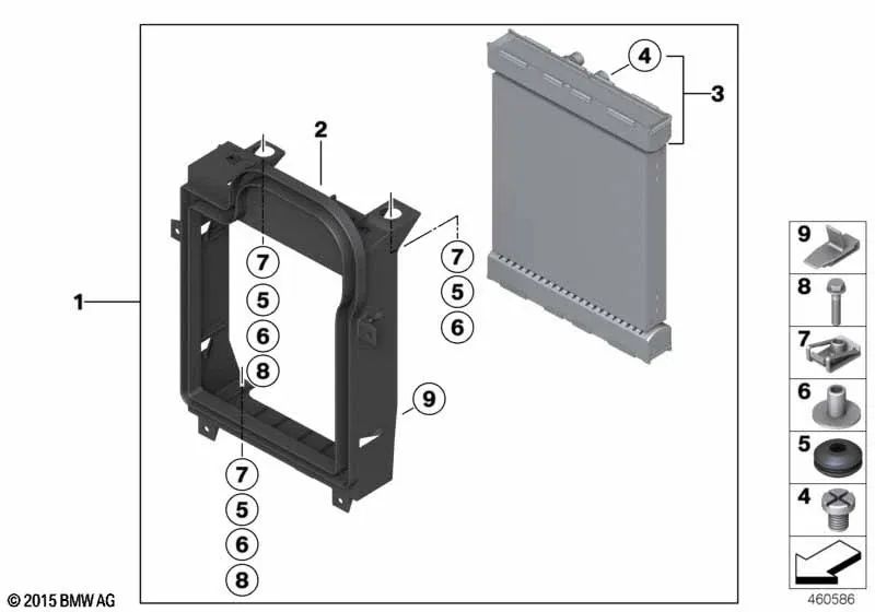 Casquillo espaciador para BMW X5 E70, E70N, F15, F85 X6 E71, E72, F16, F86 (OEM 17217585289). Original BMW.