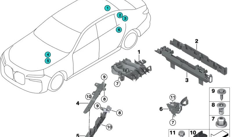 Tapa de cierre para BMW G42, G87, Serie 2, G20, G21, G28, G80, G81, Serie 3, G22, G23, G26, G82, G83, Serie 4, G60, G61, G68, G90, Serie 5, G70, Serie 7, F97, G01, G08, X3, F98, G02, X4 (OEM 61139377505). Original BMW