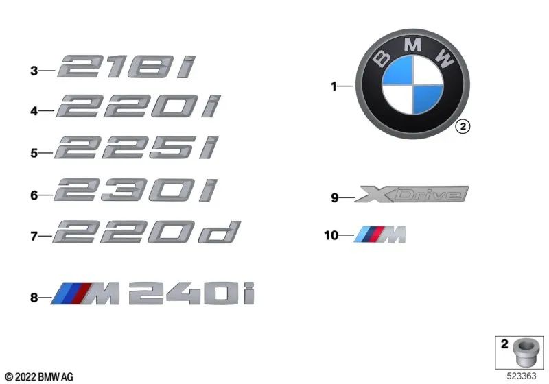 Registration for BMW Series 2 G42 (OEM 51148098257). Genuine BMW