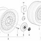 Cubierta de buje para BMW E36, E34, E39, E32, E38, E31 (OEM 36131181068). Original BMW