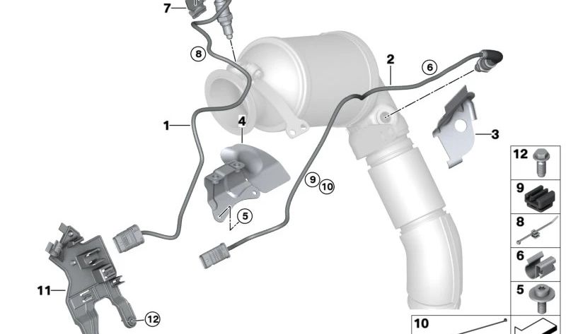 Soporte de puente del motor OEM 11658469191 para BMW F90, F91, F92, F93. Original BMW.