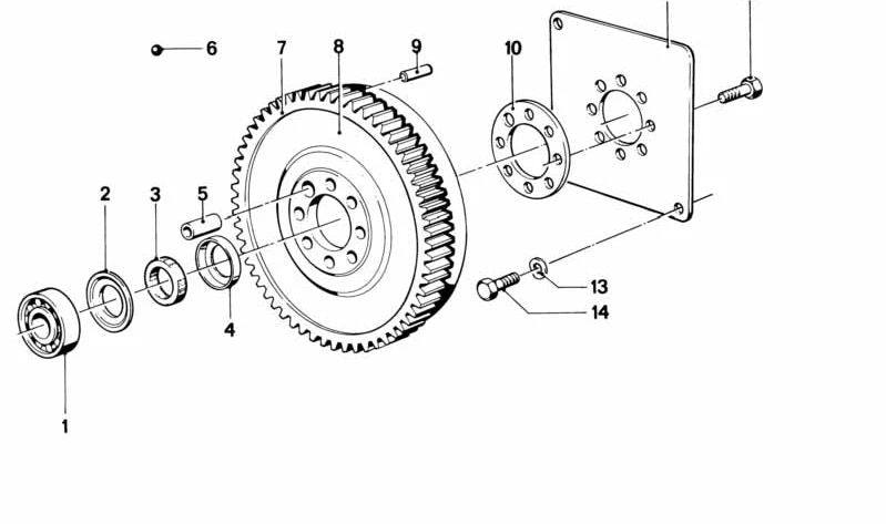 Flywheel for BMW E30, E28 (OEM 11221709835). Genuine BMW