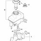 Depósito de expansión con interruptor de advertencia para BMW Serie 5 E39, Serie 7 E38, E65, E66, Z8 E52 (OEM 34326758848). Original BMW.