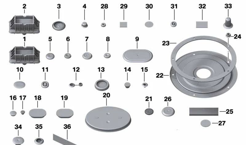 ** Tampa de fechamento do OEM da placa 517176319 para BMW F07, F10, F11, F18, F06, F12, F13, F01, F02, F04, F25, F26. BMW original.