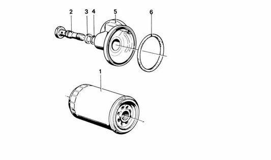 Oil Filter Head OEM 11421270469 for BMW E30, E12, E34. Original BMW.