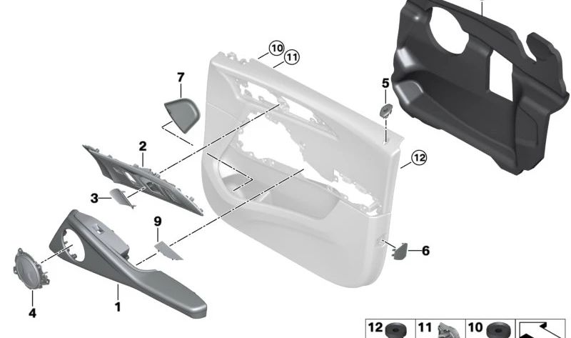 Vellón Acústico para BMW G09 XM (OEM 51415A01221). Original BMW