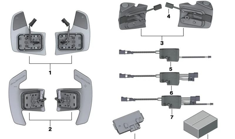 Módulo electrónico del volante OEM 61317857777 para BMW F40, F44, G20, G21, G30, G31, G32, G11, G12, G14, G15, G16, G01, G02, G05, G06, G07, G29. Original BMW.