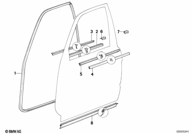 Cubierta izquierda para BMW E34 Serie 5 (OEM 51211944419). Original BMW.