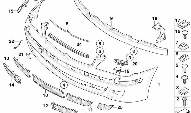 Separador izquierdo para BMW E65, E66 (OEM 51117142323). Original BMW