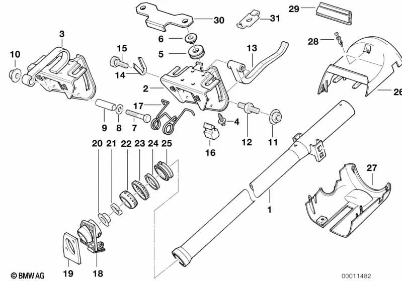 Lock washer for BMW 3 Series E36 (OEM 32311160805). Original BMW