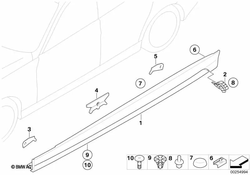 Clip OEM 51777891250 para BMW E90, E90N, E91, E91N. Original BMW.