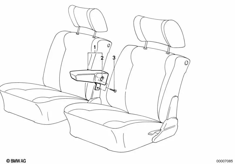 Reposabrazos de Tela Izquierdo para BMW E28, E23 (OEM 52101921607). Original BMW.