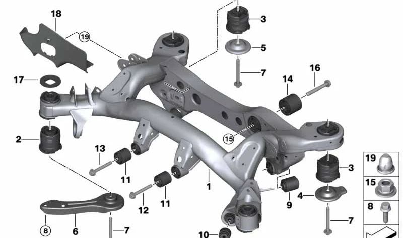 Disco de tope trasero derecho para BMW E91, E91N (OEM 33306776888). Original BMW.