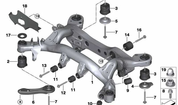 Disco de tope trasero derecho para BMW E91, E91N (OEM 33306776888). Original BMW.