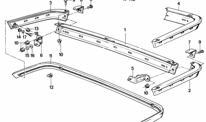 Abrazadera para BMW E30, E28 (OEM 51111867927). Original BMW