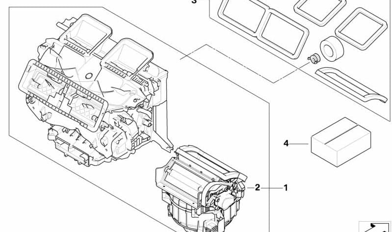 Unidad vacía para BMW Serie 1 E81, E82, E87, E88 (OEM 64119149309). Original BMW