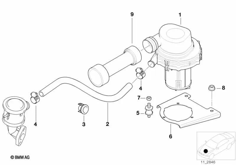 Für BMW (OEM 11721432886). Original BMW.