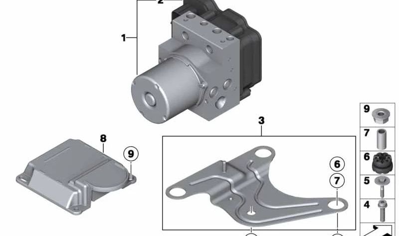 Kit de reparación unidad de control DSC para BMW F07, F10, F11, F18, F06, F12, F13, F01N, F02N (OEM 34526876910). Original BMW