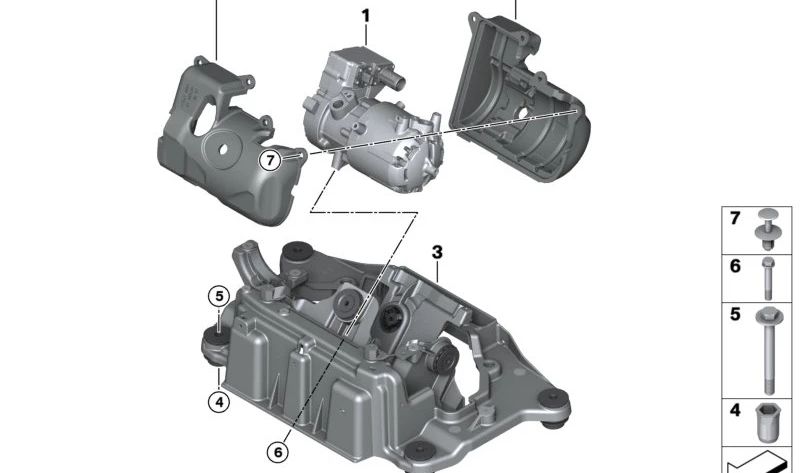 Testa piatta stupida OM 07147132312 per BMW F20, F21, F22, F23, F87, F30, F31, F34, F80, G20, G21, F32, F33, F36, F82, F83, G31, G01, G02. BMW originale.