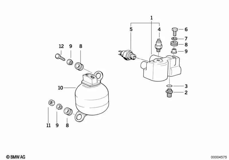 Casquillo para BMW E28, E34 Serie 5, E24 Serie 6, E23, E32 Serie 7, E31 Serie 8 (OEM 34331152502). Original BMW