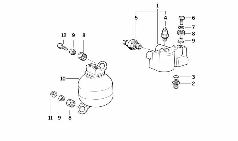 Regulador de presión para BMW E32, E31 (OEM 34331159752). Original BMW