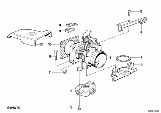 Junta sin amianto para BMW E30, E34 (OEM 13541709714). Original BMW