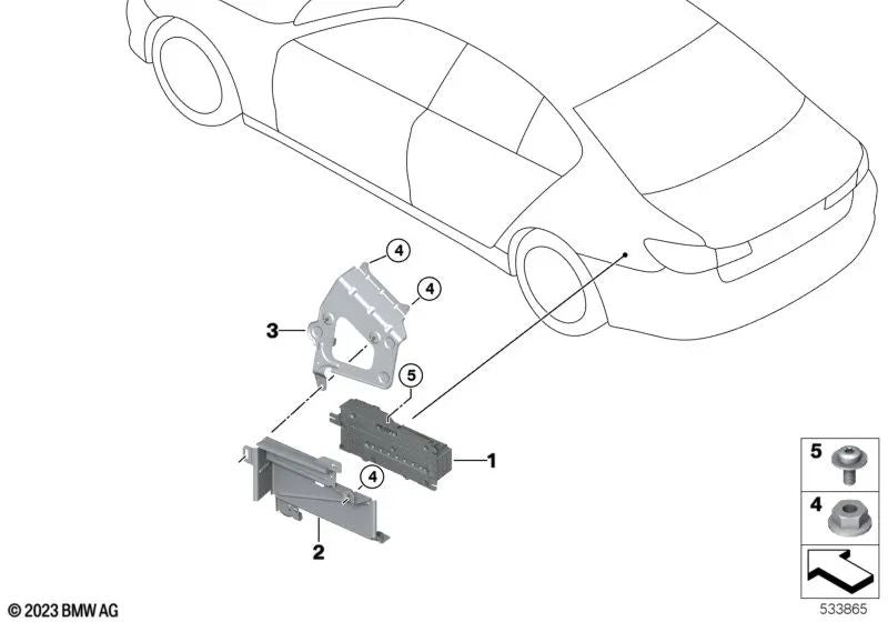 Booster para BMW Serie 5 F90, G30, G31, G38, Serie 6 G32, Serie 7 G11N, G12N, Serie 8 F91, G14, G15, X5 F95, G05, X6 F96, G06, X7 G07, XM G09 (OEM 65125A52E25). Original BMW