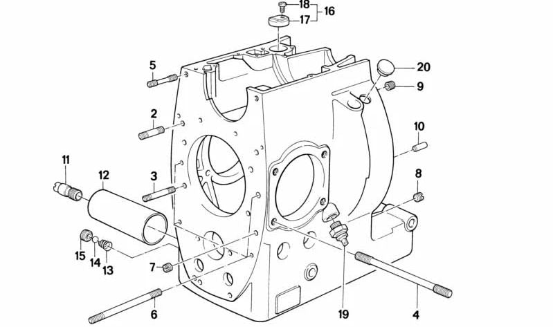 Tapón de cierre OEM 11111338645 para BMW R50, R60, R69S. Original BMW.