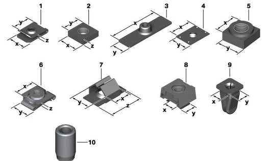 Insert de filetage en acier OEM 41007499645 pour BMW et Mini {Modèles compatibles: E81, E82, E87, E88, F20, F21, F40, F52, F22, F23, F44, F45, F46, F87, G42, U06, G87, E90, E91 , E92, E93, F30, F31, F34, F35, F80, G20, G21, G28, G80, G81, F32, F33, F36,