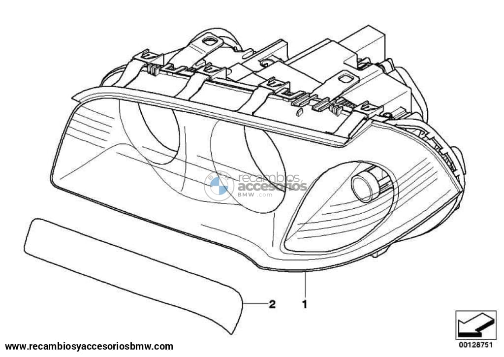 Bifaros De Bi-Xenón Izquierdo Para Bmw E83 . Original Recambios